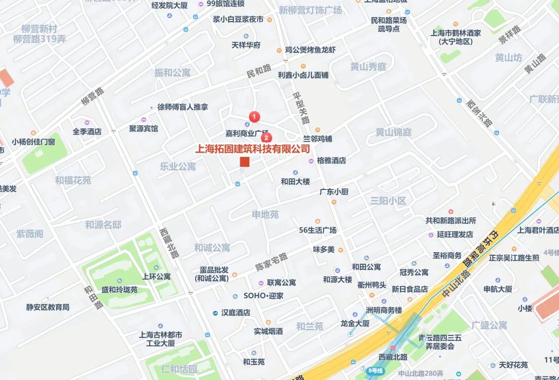 公司经营地址地图：上海市静安区平型关路138号金赢108创意广场金座916-917室